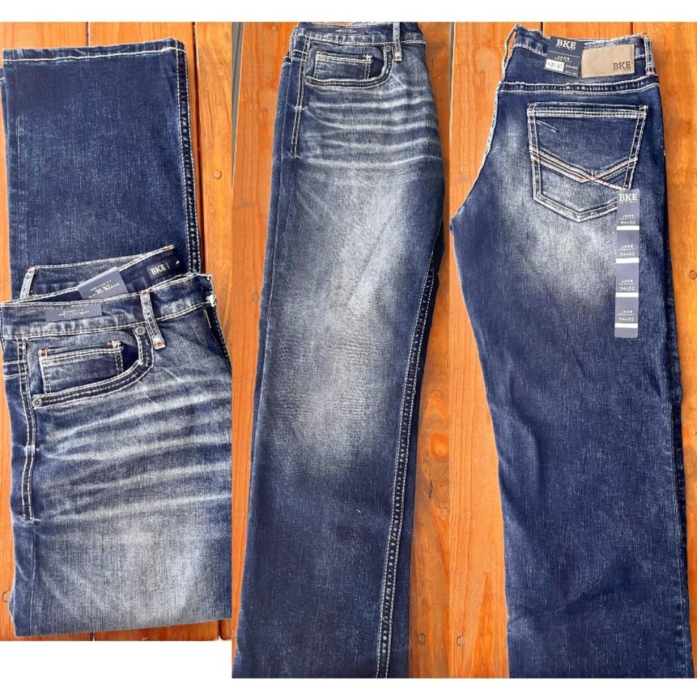 NWT Men's Buckle Jake BKE Jeans Superior Stretch 34x32 Boot Cut